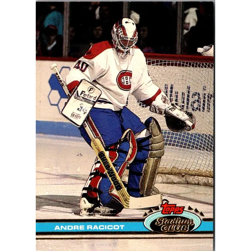 1991 Stadium Club Andre Racicot #377 Rookie