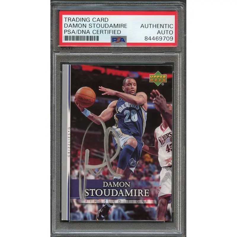 2007-08 Upper Deck First Edition #17 Damon Stoudamire Signed Card AUTO PSA Slabbed