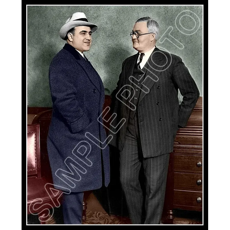 Al Capone Colorized 8X10 Photo - 2642