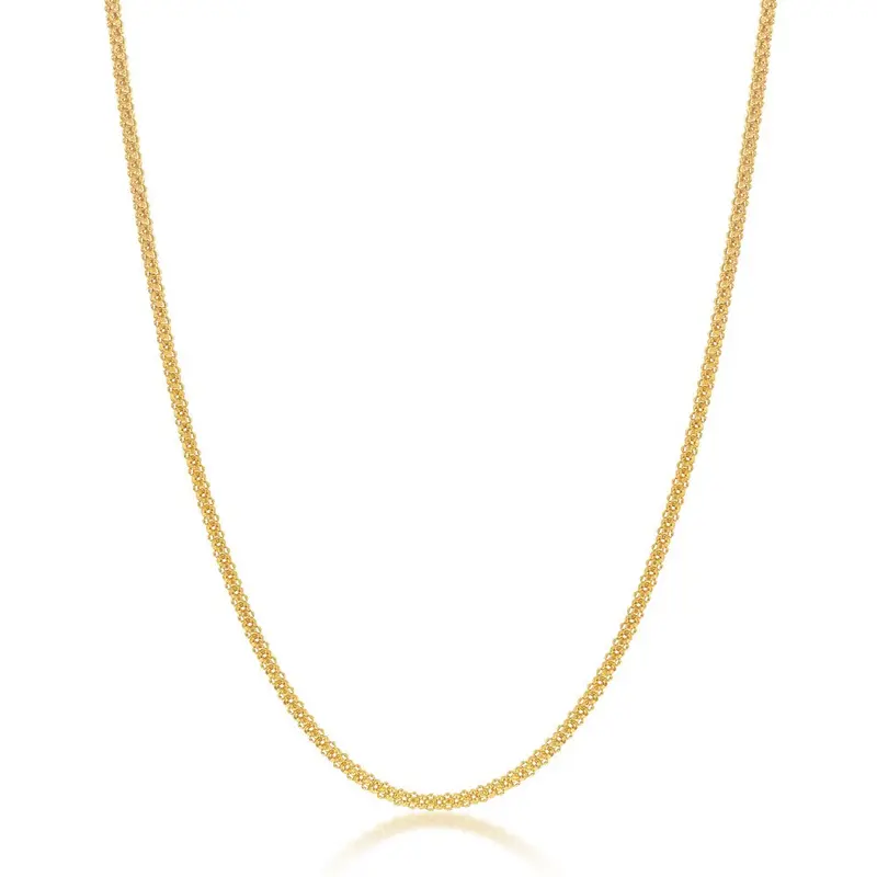Sterling Silver 1.8mm Popcorn Chain - Gold Plated