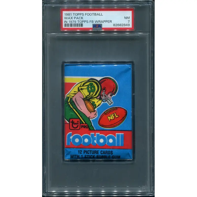 1981 Topps Football Unopened Wax Pack PSA 7 *2849 (1979 wrapper)