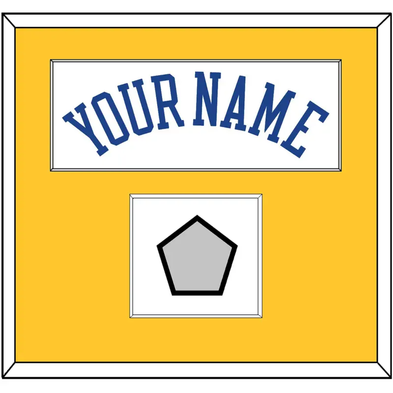 Golden State Name & Champions Patch - Home White (2010-2019) - Single Mat 2