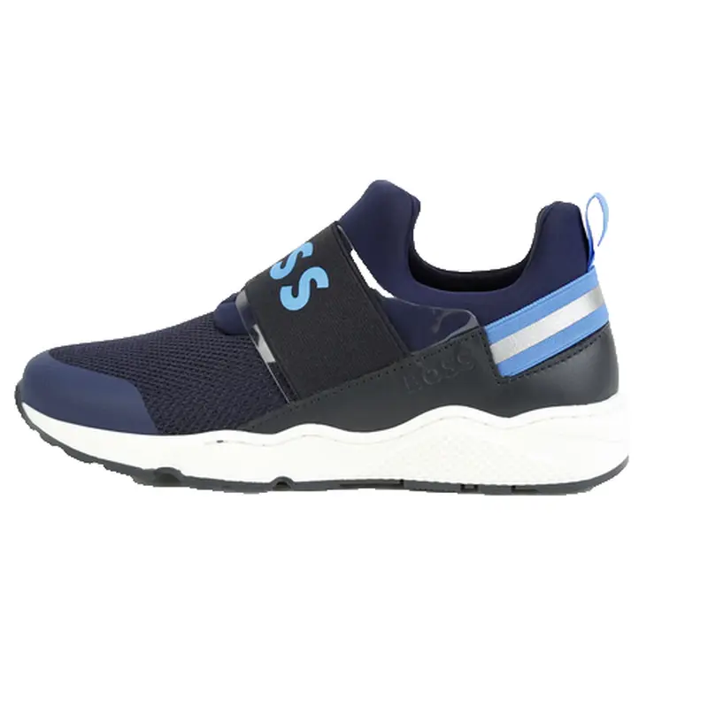 HUGO BOSS SHOES JUNIOR TRAINERS BLUE J29346 849J