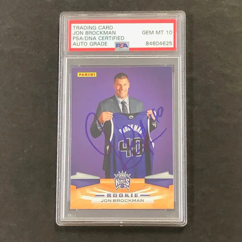 2009-10 Panini #387 Jon Brockman Signed Card AUTO 10 PSA Slabbed RC Kings