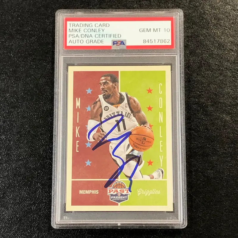 2012-13 Panini Past & Present #67 Mike Conley signed Card Auto 10 PSA Slabbed Grizzlies
