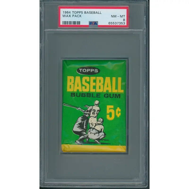 1964 Topps Baseball Unopened Wax Pack PSA 8 *7353