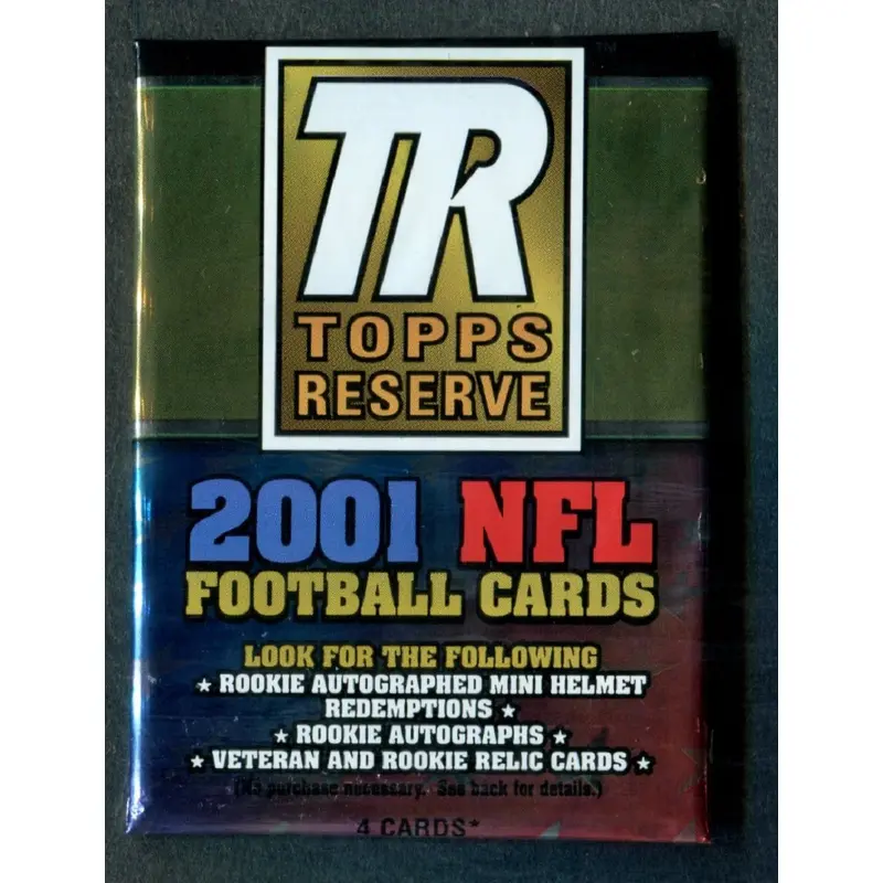2001 Topps Reserve Football Unopened Pack (4)