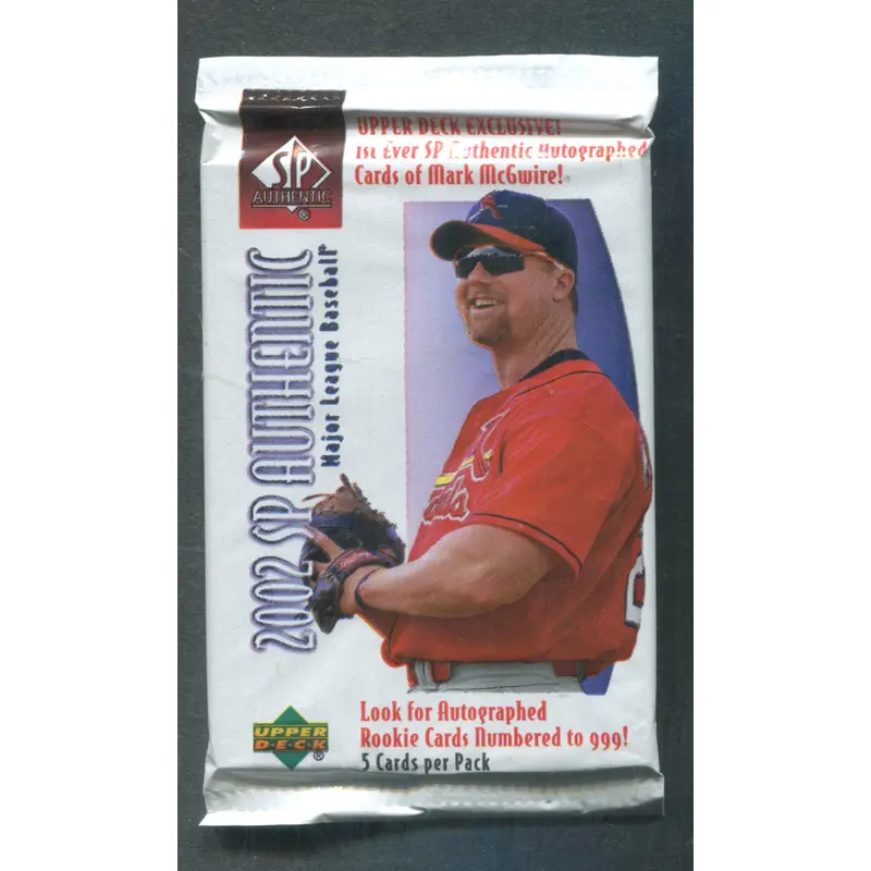 2002 Upper Deck SP Authentic Baseball Unopened Pack (5)