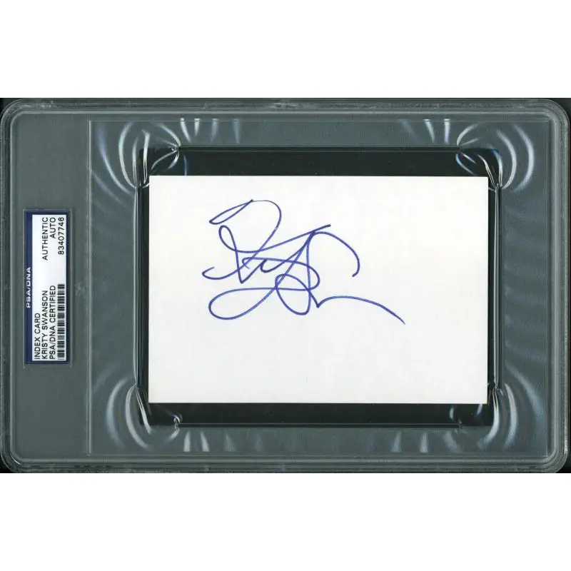 Kristy Swanson Authentic Signed 4X6 Index Card Autographed PSA/DNA Slabbed