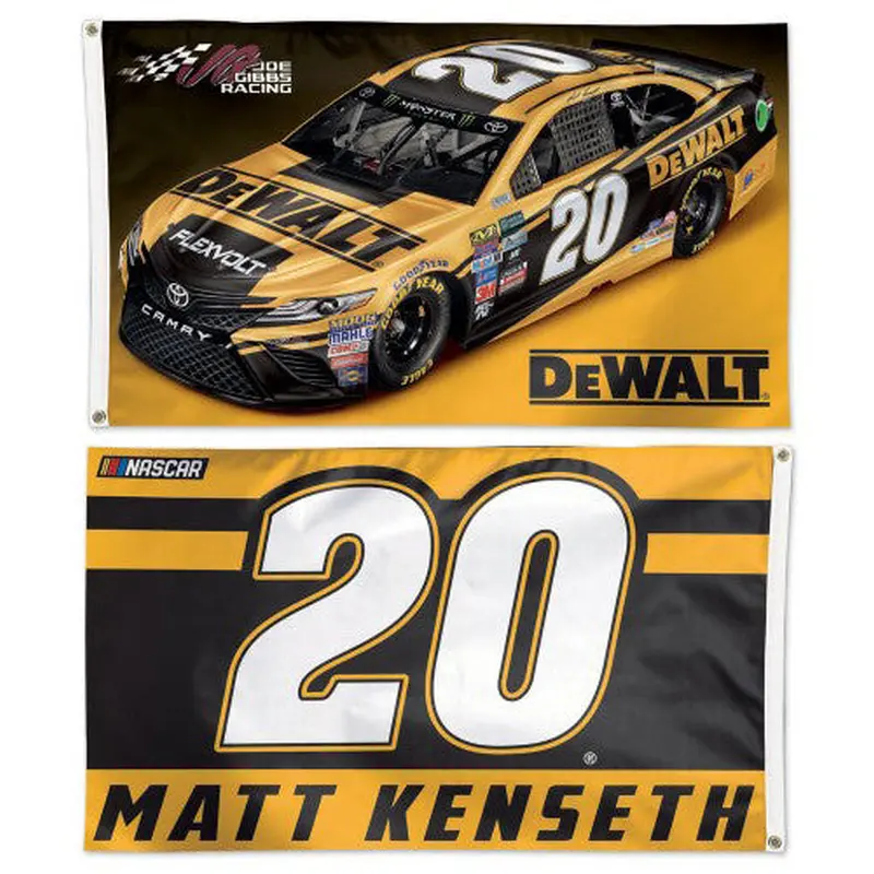 Matt Kenseth NASCAR #20 DeWalt Huge 3' x 5' 2-Sided Deluxe FLAG - Wincraft 2017