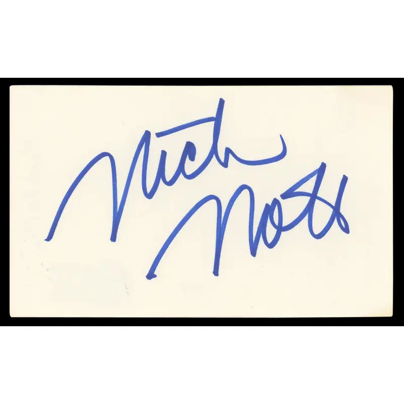 Nick Nolte A Walk in the Woods Authentic Signed 3x5 Index Card BAS #BL96365