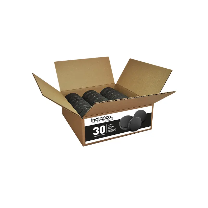 Box Of 30 Official Slovakian 6oz Hockey Pucks