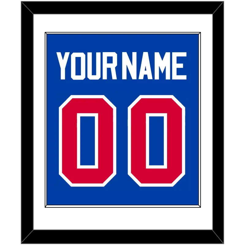 Detroit Name & Number - Road Blue (1981-1996) - Single Mat 1