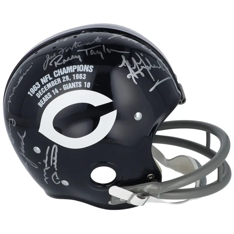 1963 Chicago Bears Super Bowl Champs Team Signed Full Size Helmet With JSA COA