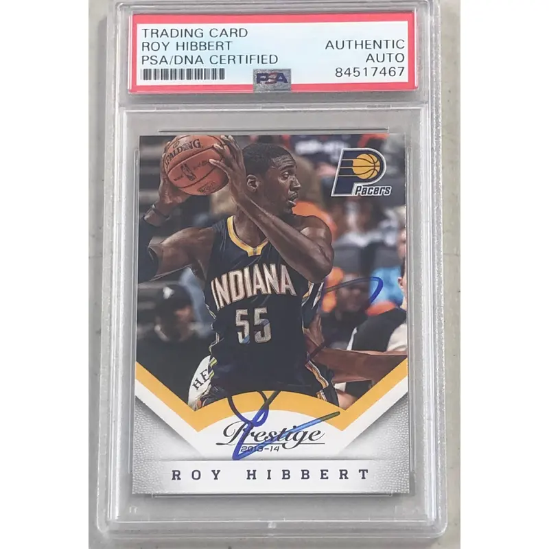 2013-14 Panini Prestige #89 Roy Hibbert Signed Card AUTO PSA Slabbed Pacers