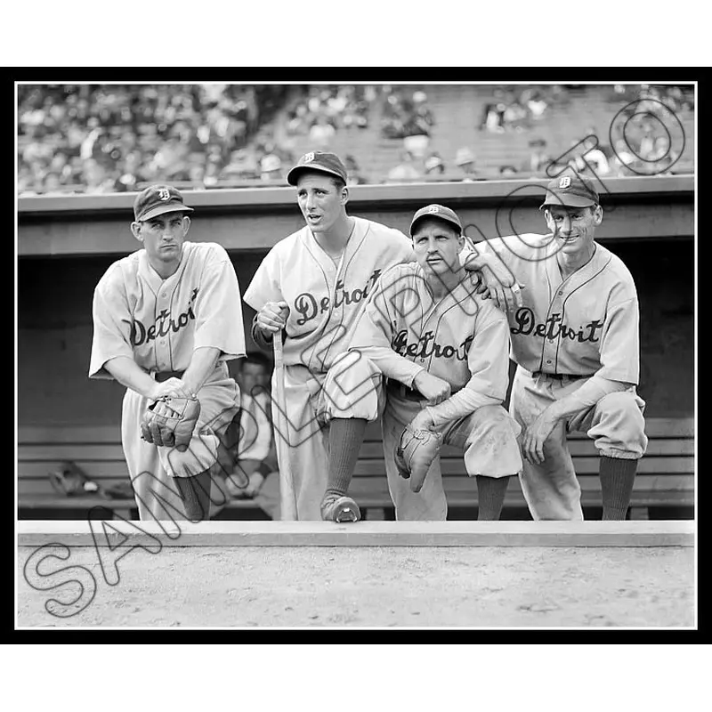 Hank Greenberg Charlie Gehringer 8X10 Photo - Rogell Owen 1935 Tigers - 1825