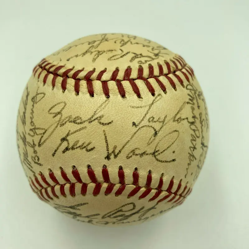 Satchel Paige 1951 St. Louis Browns Team Signed American League Baseball JSA COA