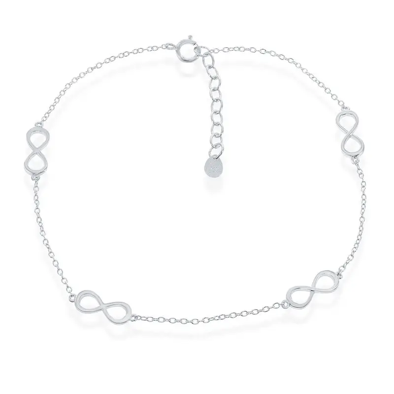 Sterling Silver Infinity Anklet