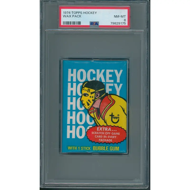 1974 1974/75 Topps Hockey Unopened Wax Pack PSA 8 *9175