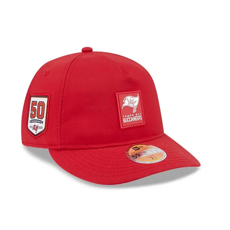Tampa Bay Buccaneers NFL Sideline 2025 Red Retro Crown 59FIFTY Fitted Cap