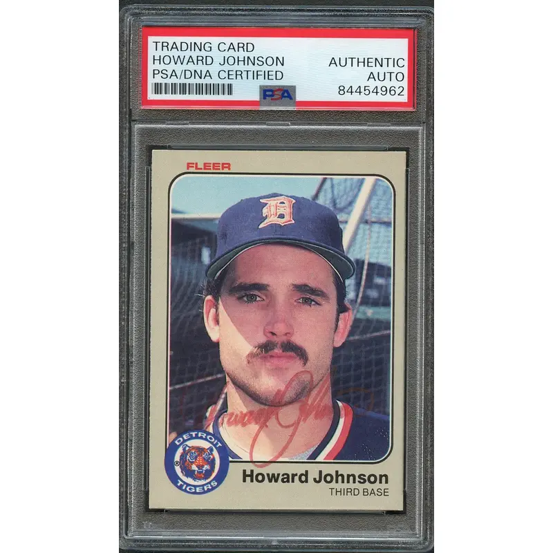 1983 Fleer #332 Howard Johnson Signed Card PSA Slabbed Auto Tigers