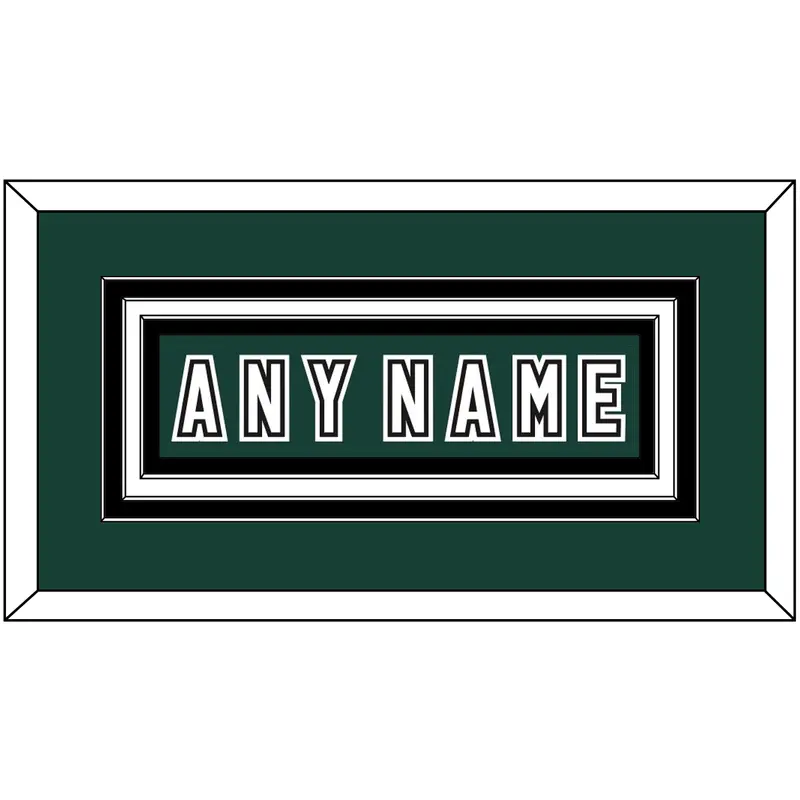Michigan State Hockey Nameplate - Alternate Road Green (2006-2007) - Triple Mat 1
