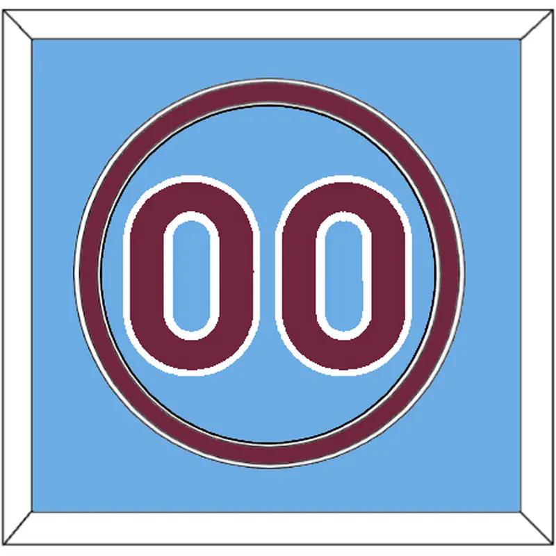 Philadelphia Number - Nostalgia Powder Blue - Double Mat 3