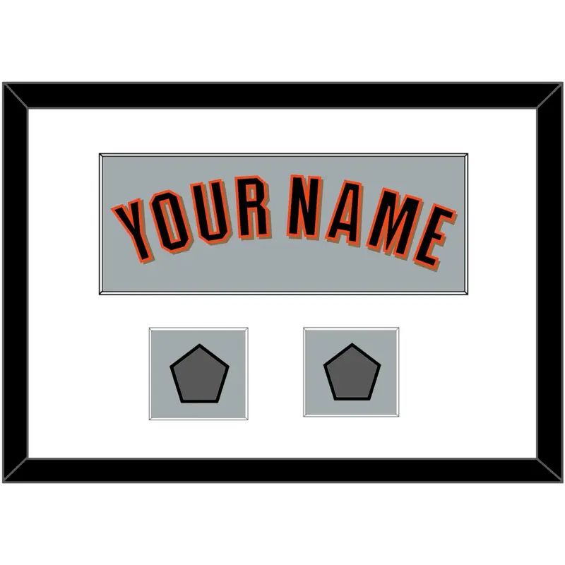 San Francisco Name & 2 World Series Jersey Patches - Road Gray (2010-2021) - Single Mat 1