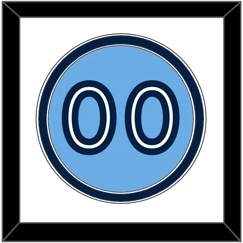 Toronto Number - Alternate Light Blue - Double Mat 1