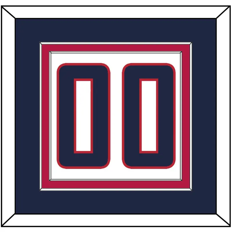 United States Mens Hockey Number - 2014 Olympics Home White - Double Mat 3