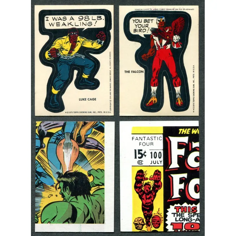 1975 Topps Comic Book Heroes Complete Set (w/ puzzle cards) (40/9) EX/MT NM