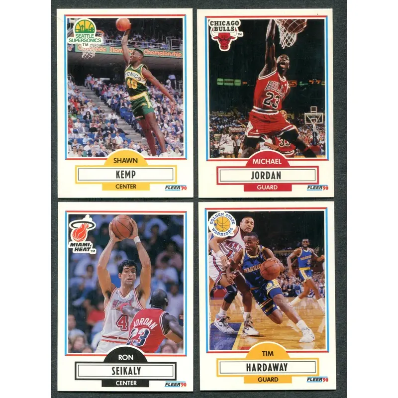 1990/91 Fleer Basketball Complete Set NM/MT (198) (23-304)