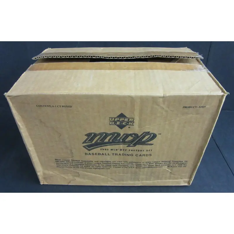 2003 Upper Deck MVP Baseball Factory Set Case (6 Sets)