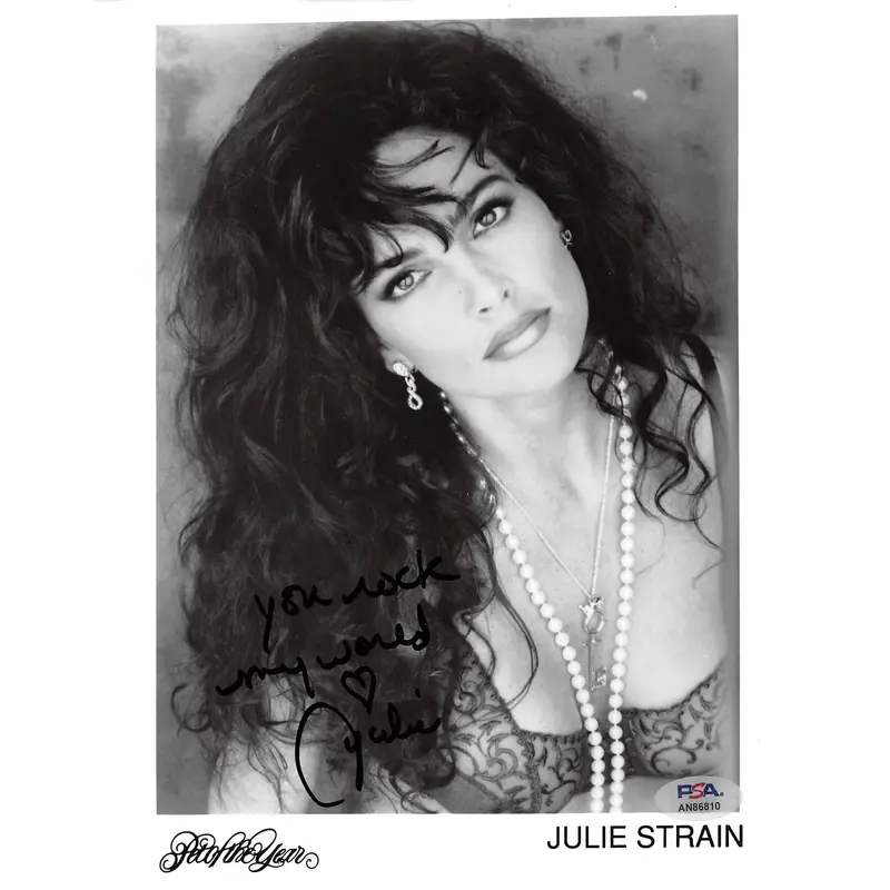Julie Strain Penthouse Pet You Rock My World Signed 8x10 Photo PSA/DNA #AN86810