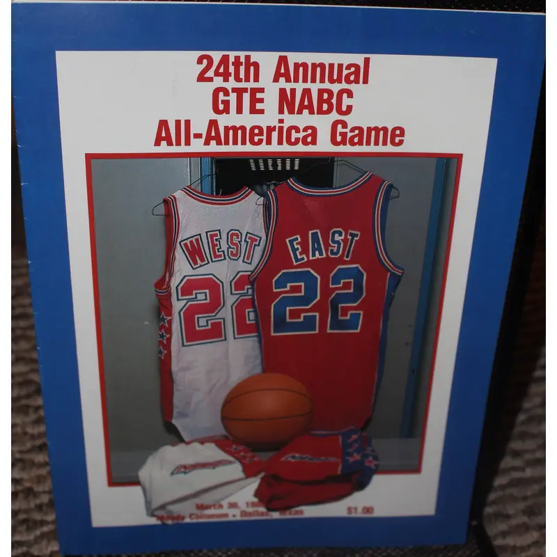 1986 NABC All America Basketball Game Program