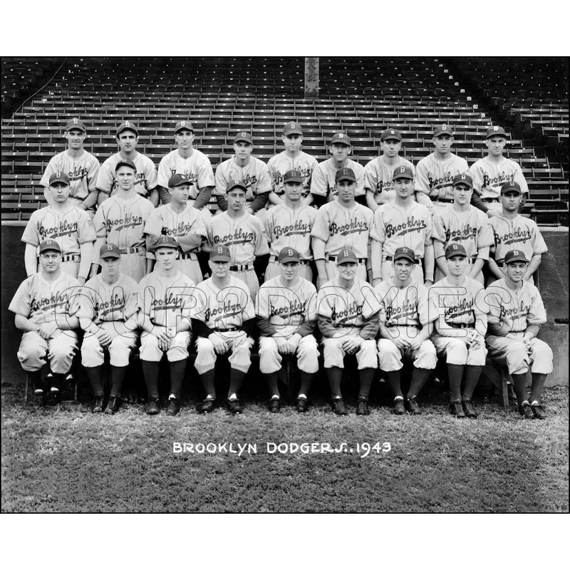 1943 Brooklyn Dodgers 8X10 Photo - Hodges Waner Vaughan - 2129