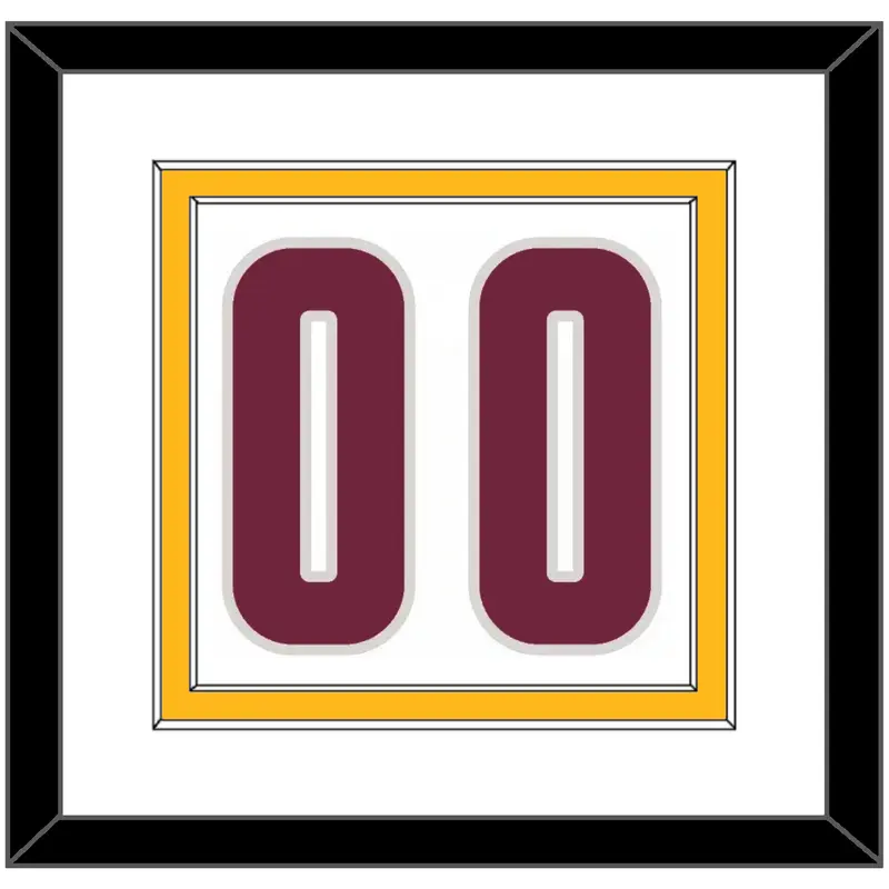Cleveland Number - Home White (2010-2017) - Double Mat 1