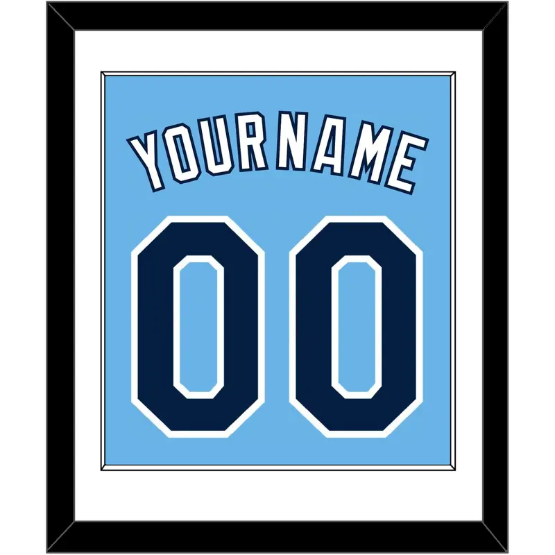 Tampa Bay Name & Number - Alternate Columbia Blue - Single Mat 1