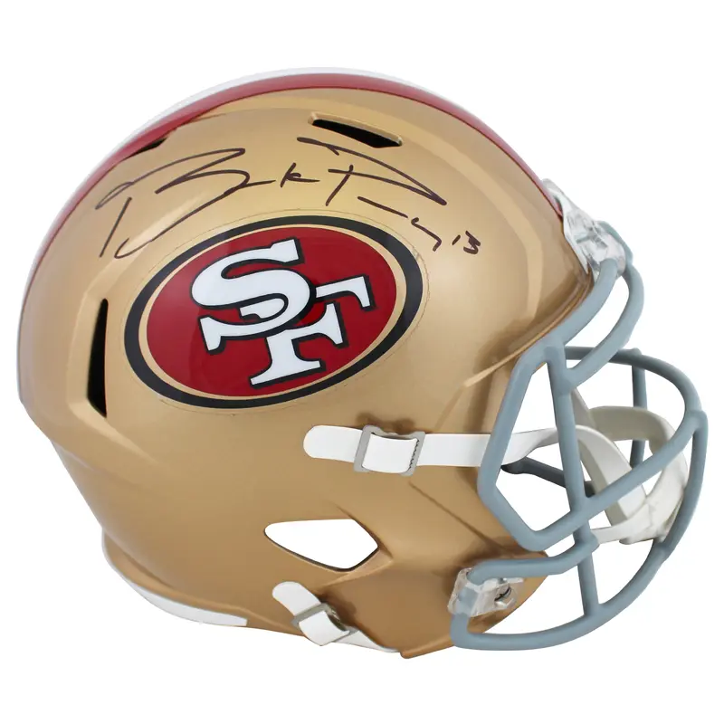49ers Brock Purdy Authentic Signed Full Size Speed Rep Helmet Fanatics