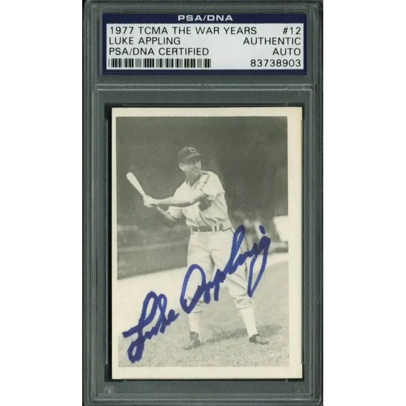 White Sox Luke Appling Signed Card 1977 Tcma The War Years #12 PSA/DNA Slabbed