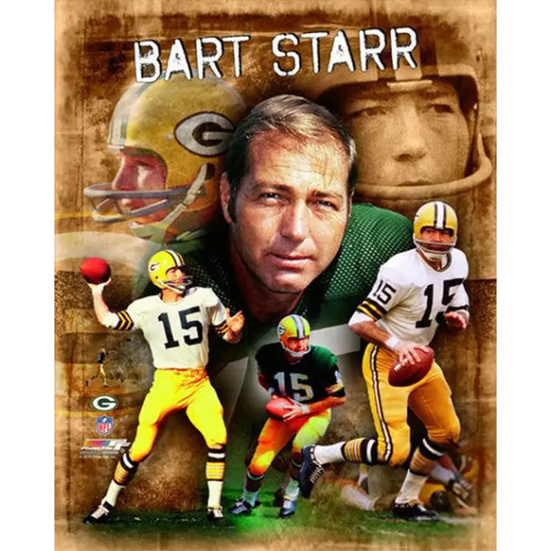 Bart Starr "The Legend" Green Bay Packers Collage Poster - Photofile