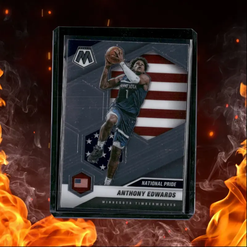 2020-21 Panini Mosaic Anthony Edwards National Pride Silver Prizm Rookie #252