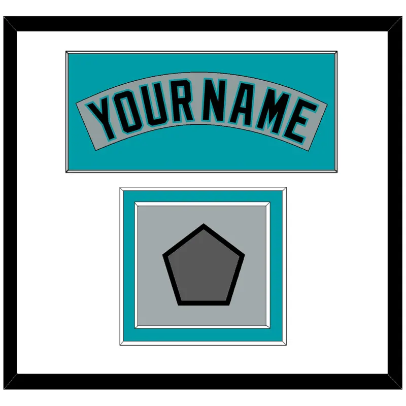 Florida Nameplate & World Series Patch - Road Gray (1993-2001) - Double Mat 5