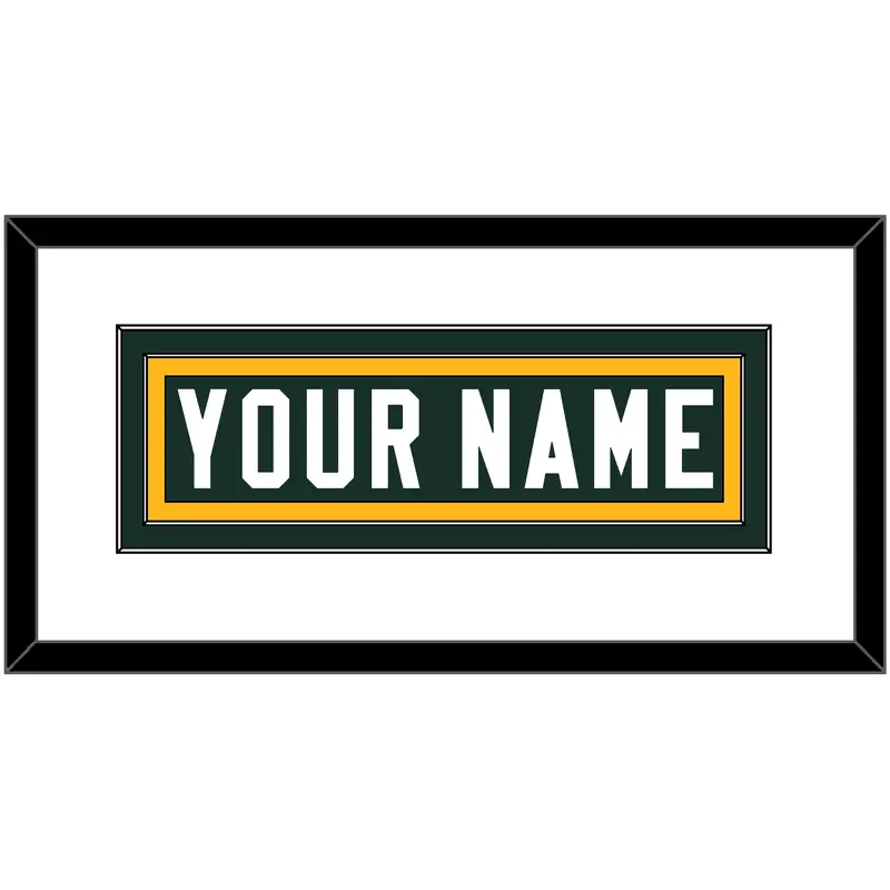 Green Bay Nameplate - Home Green - Double Mat 1
