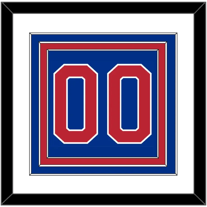 United States Mens Hockey Number - 1980 Olympics Road Blue - Triple Mat 1