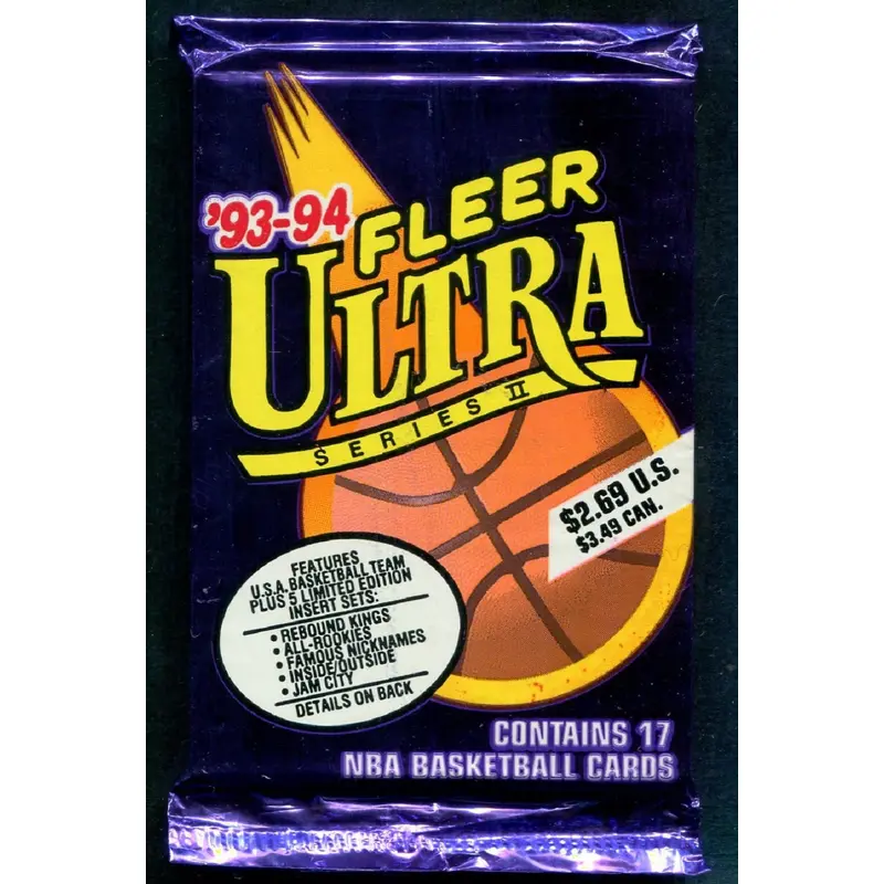 1993/94 Fleer Ultra Basketball Unopened Series 2 Jumbo Pack