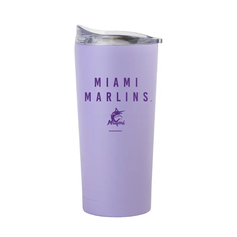 Miami Marlins 20oz Tonal Lavender Powder Coat Tumbler