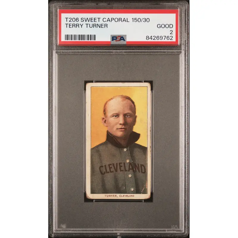 Terry Turner 1909-11 T206 Sweet Caporal 150/30 PSA 2 Good