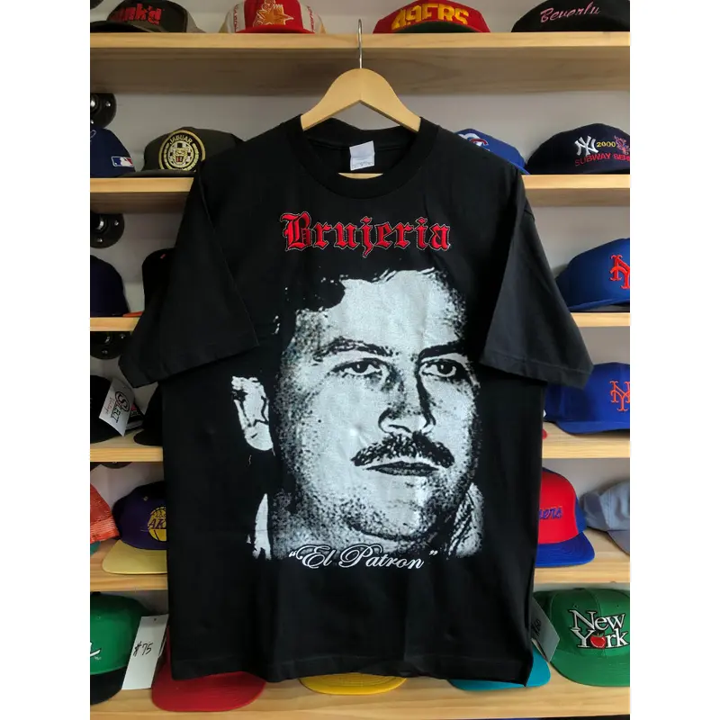 Deadstock Vintage Mexican Brujeria Escobar El Patron Tee Size Large
