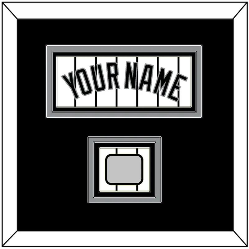 Chicago Name & World Series Champions Patch - Home White Pinstripes - Triple Mat 2